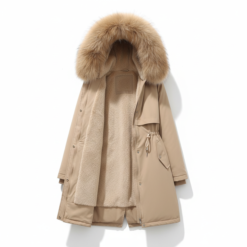 Parka polarowa z kapturem - Silvia