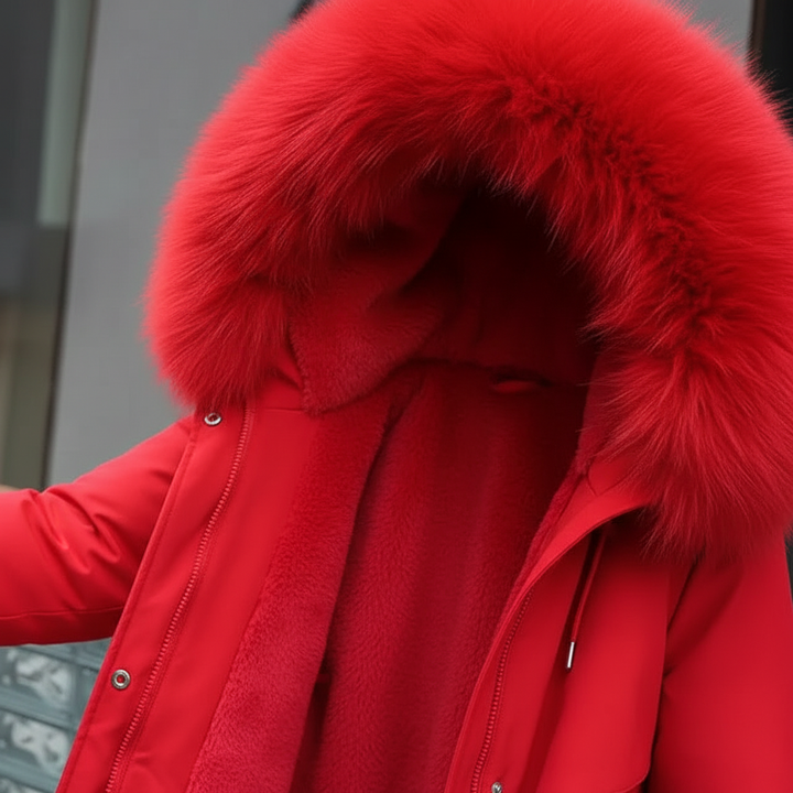 Parka polarowa z kapturem - Silvia