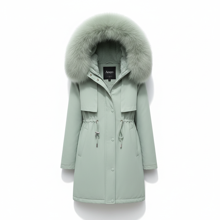 Parka polarowa z kapturem - Silvia
