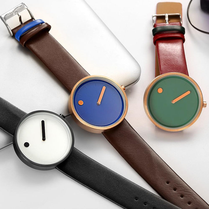 IcoolGadgets Zegarek Kwarcowy Męski Luksusowy Casualowy Czarny Zegarek Kwarcowy Japoński Zegarek Modny Designerski Prosty Męski
