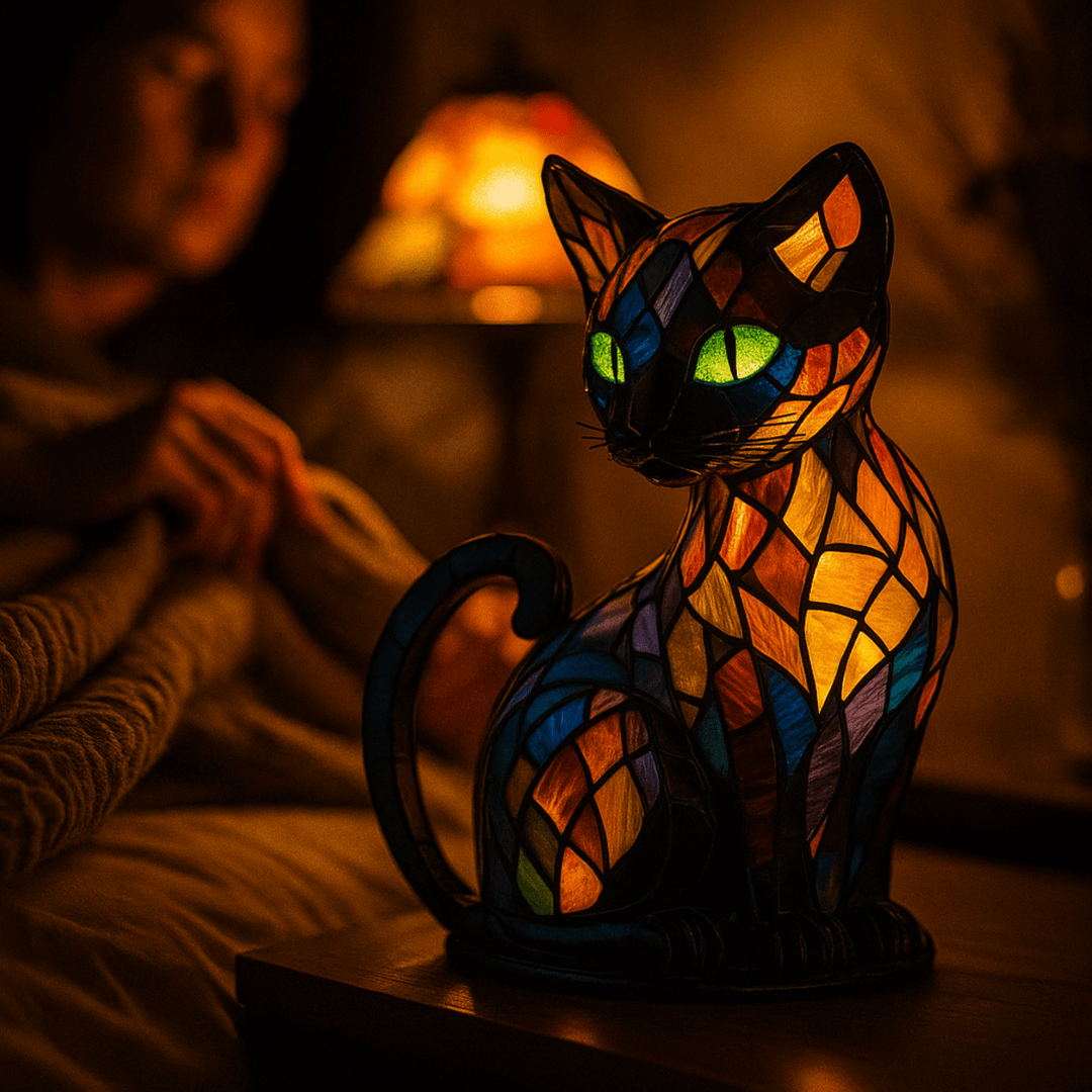 FELILUX – zabawna lampka nocna LED w kształcie kota z delikatnym światłem otoczenia