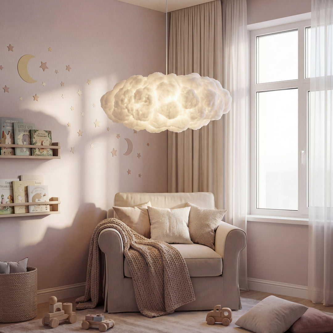 Lampa wisząca w kształcie chmury