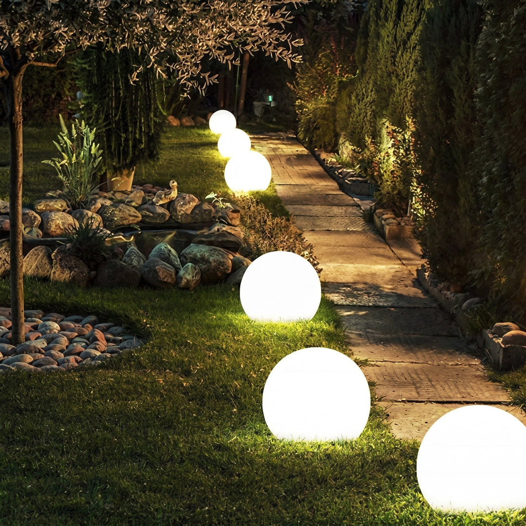 Solarna lampa ogrodowa w kształcie kuli – bezprzewodowa, wodoszczelna lampa zewnętrzna
