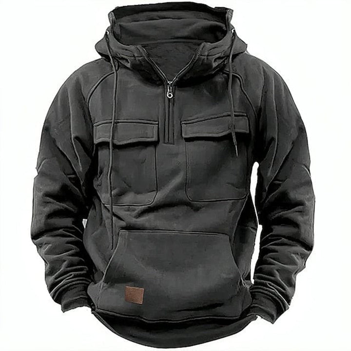 Hoodie Motocyklowy Retro dla Mężczyzn - Surowy Styl Spotyka Codzienny Komfort