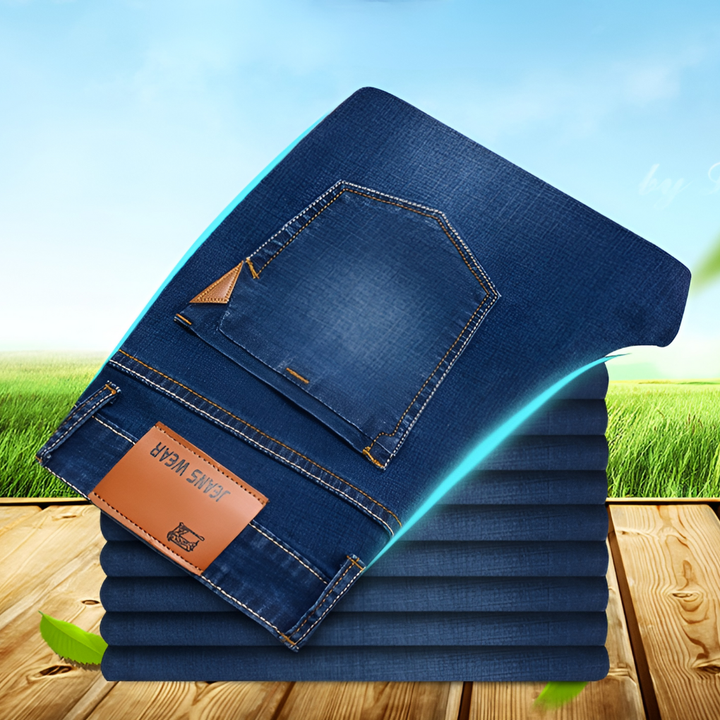 Męskie Dżinsy Proste - Trwały Denim