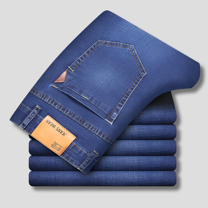 Męskie Dżinsy Proste - Trwały Denim