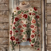 Sweter z golfem z dzianiny z nadrukiem w stylu vintage Christmas Art Print