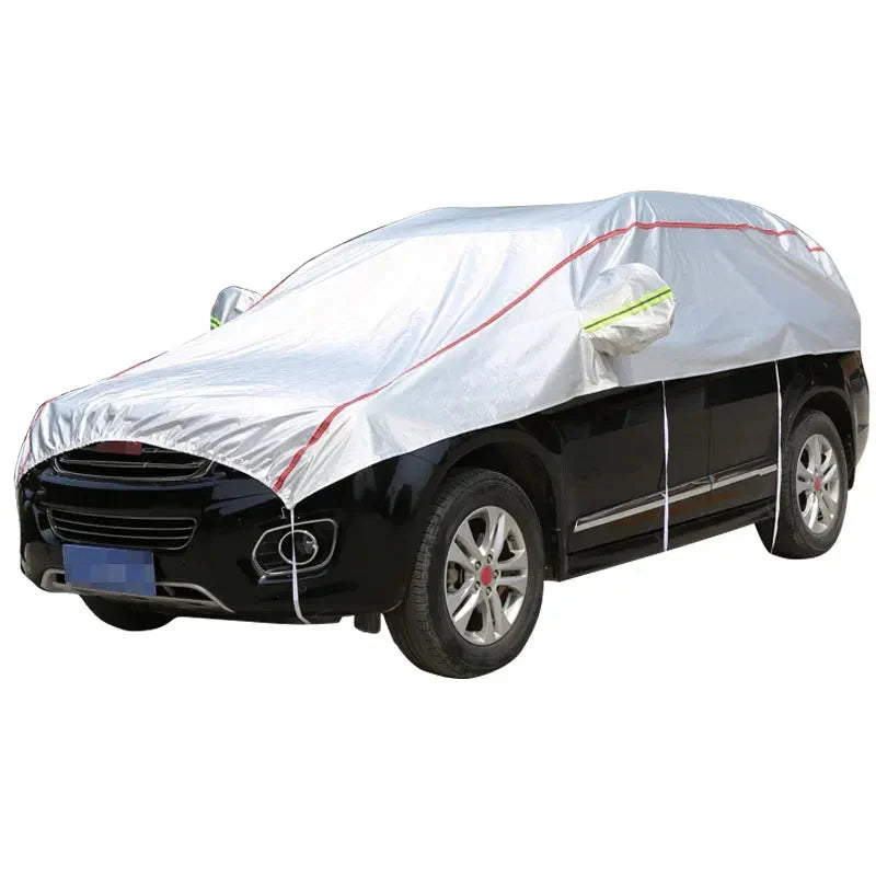 AutoVioro wodoodporny pokrowiec samochodowy | Ochrona UV i przed ciepłem | Odporny na wiatr i zabezpieczony przed kradzieżą | Tkanina Nano-Oxford