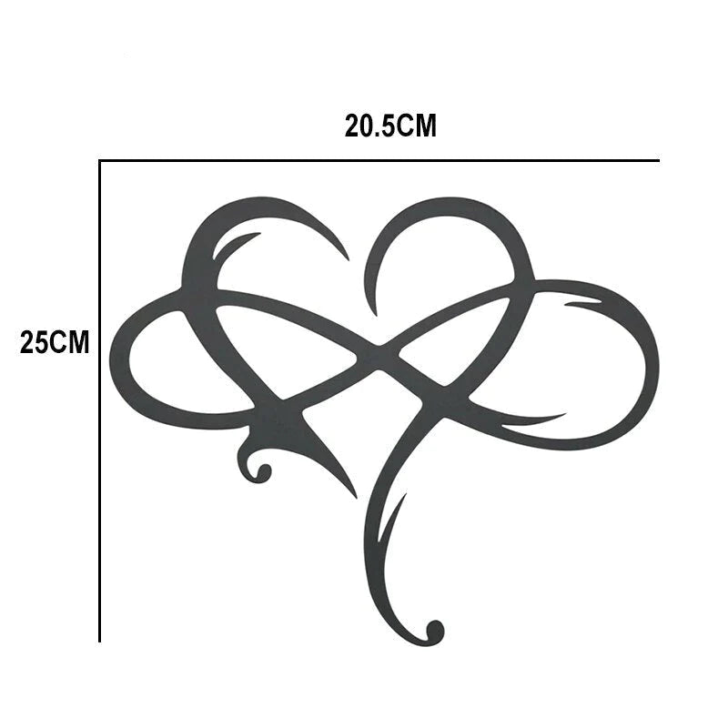 LoveBound - elegancka dekoracja ścienna w kształcie serca i symbolu nieskończoności