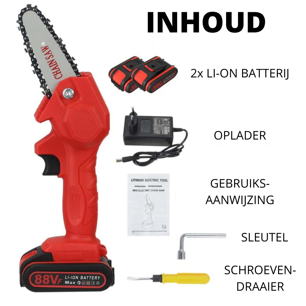 HandyPRO elektryczna piła łańcuchowa akumulatorowa | mocna i szybka do przycinania i piłowania!