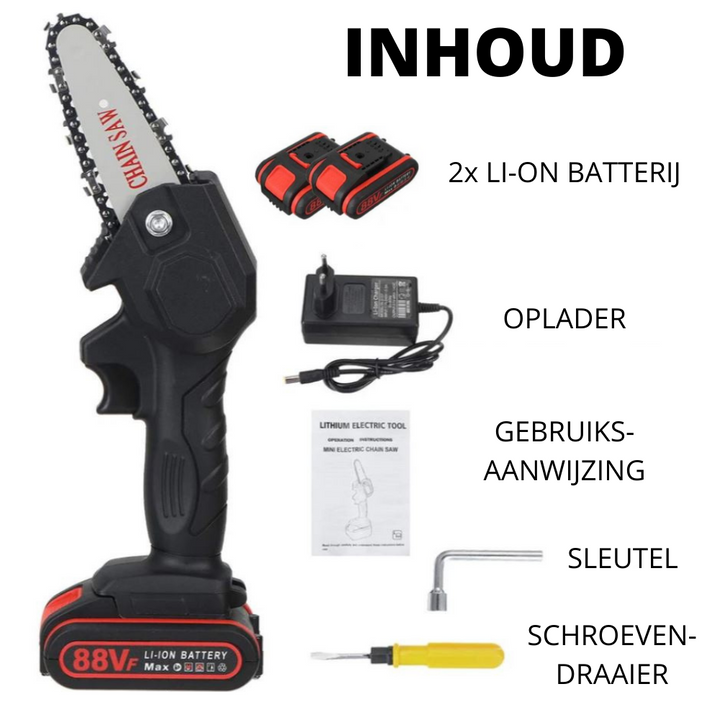 HandyPRO elektryczna piła łańcuchowa akumulatorowa | mocna i szybka do przycinania i piłowania!