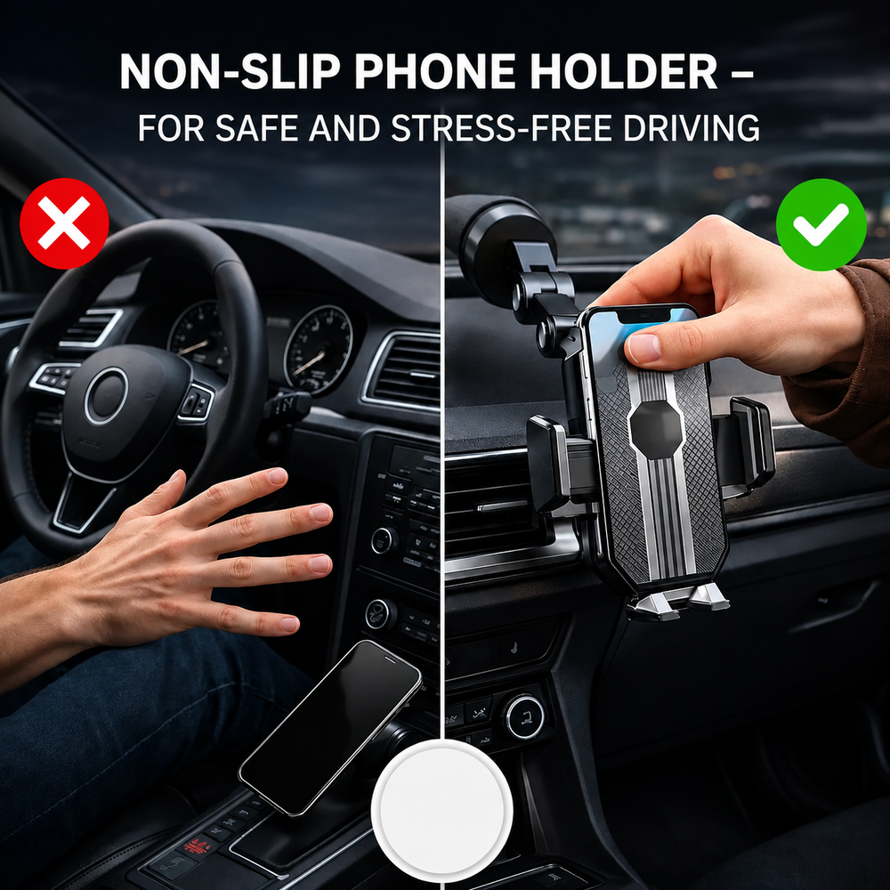 Uchwyt samochodowy na telefon | z przyssawką | obrót 360° i regulowane ramię | AutoVista