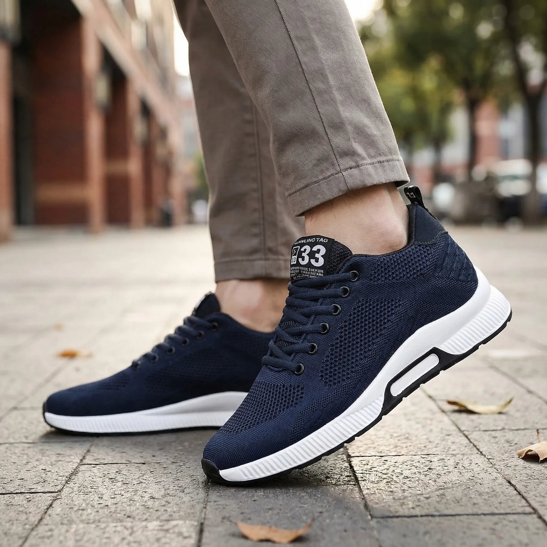 Męskie sznurowane sneakersy z ukrytym podwyższeniem - Benjamin
