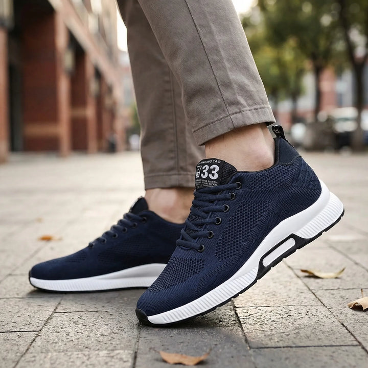 Męskie sznurowane sneakersy z ukrytym podwyższeniem - Benjamin