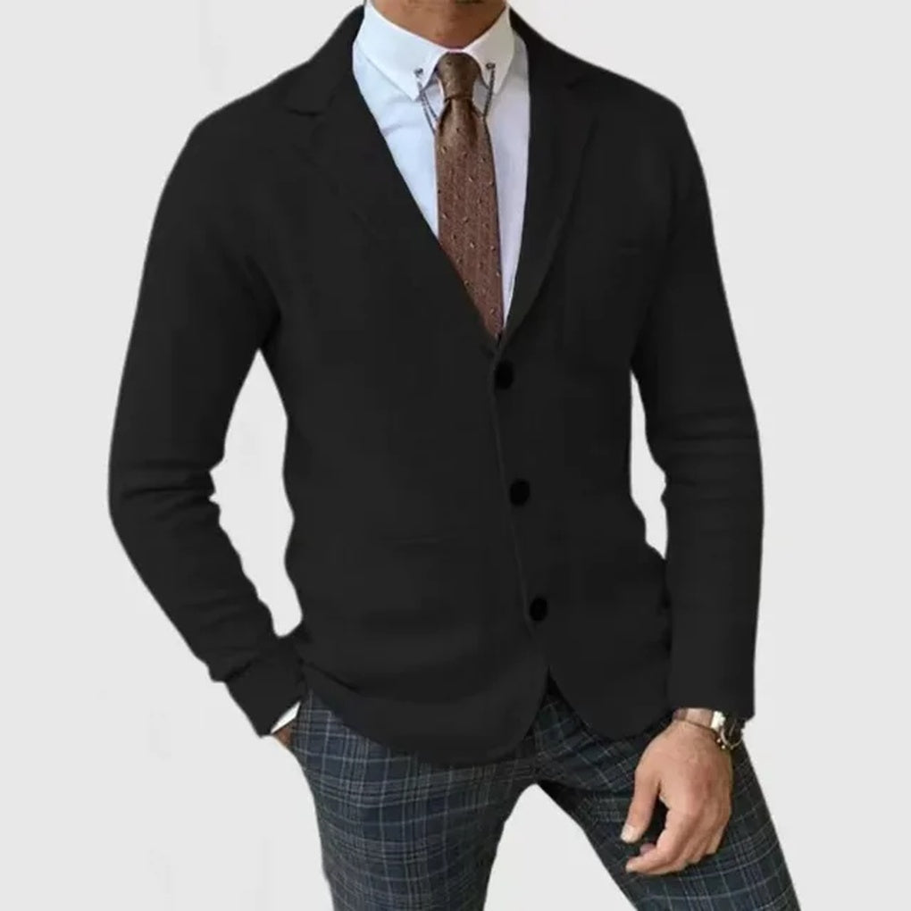 Męska dzianinowa marynarka – elegancki styl