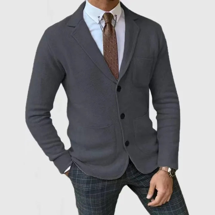Męska dzianinowa marynarka – elegancki styl
