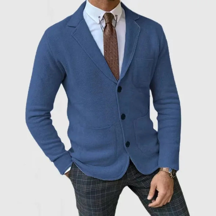 Męska dzianinowa marynarka – elegancki styl