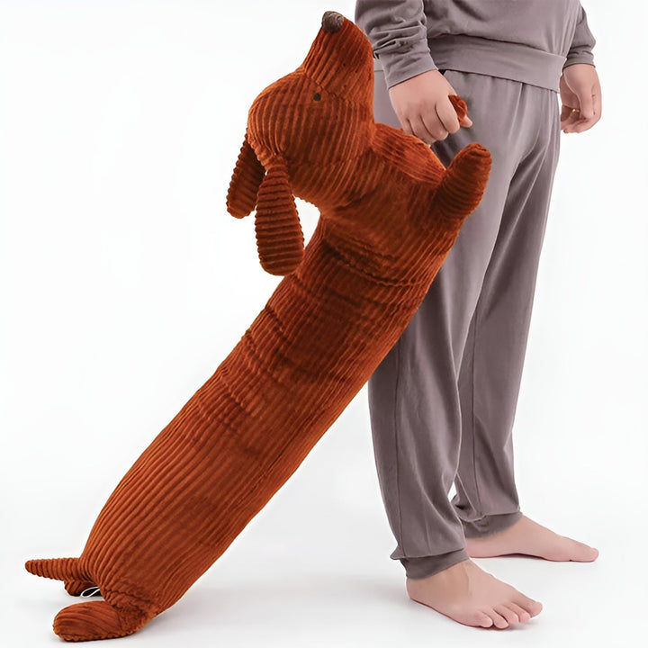 Pluszowa ergonomiczna poduszka jamnik – DaxiRest