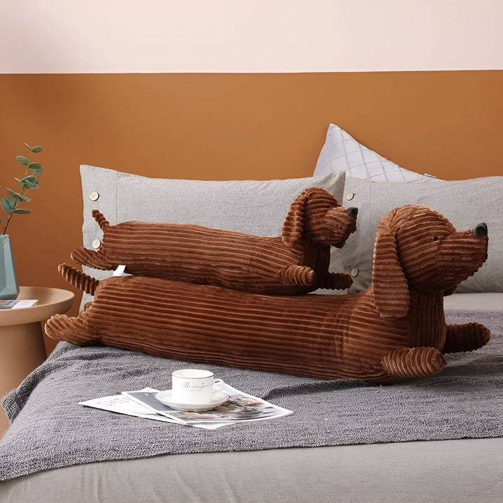 Pluszowa ergonomiczna poduszka jamnik – DaxiRest