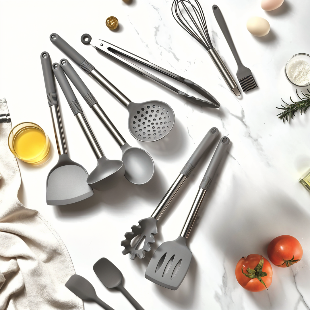 Zestaw silikonowych narzędzi kuchennych 12 elementów – Culinara Pro