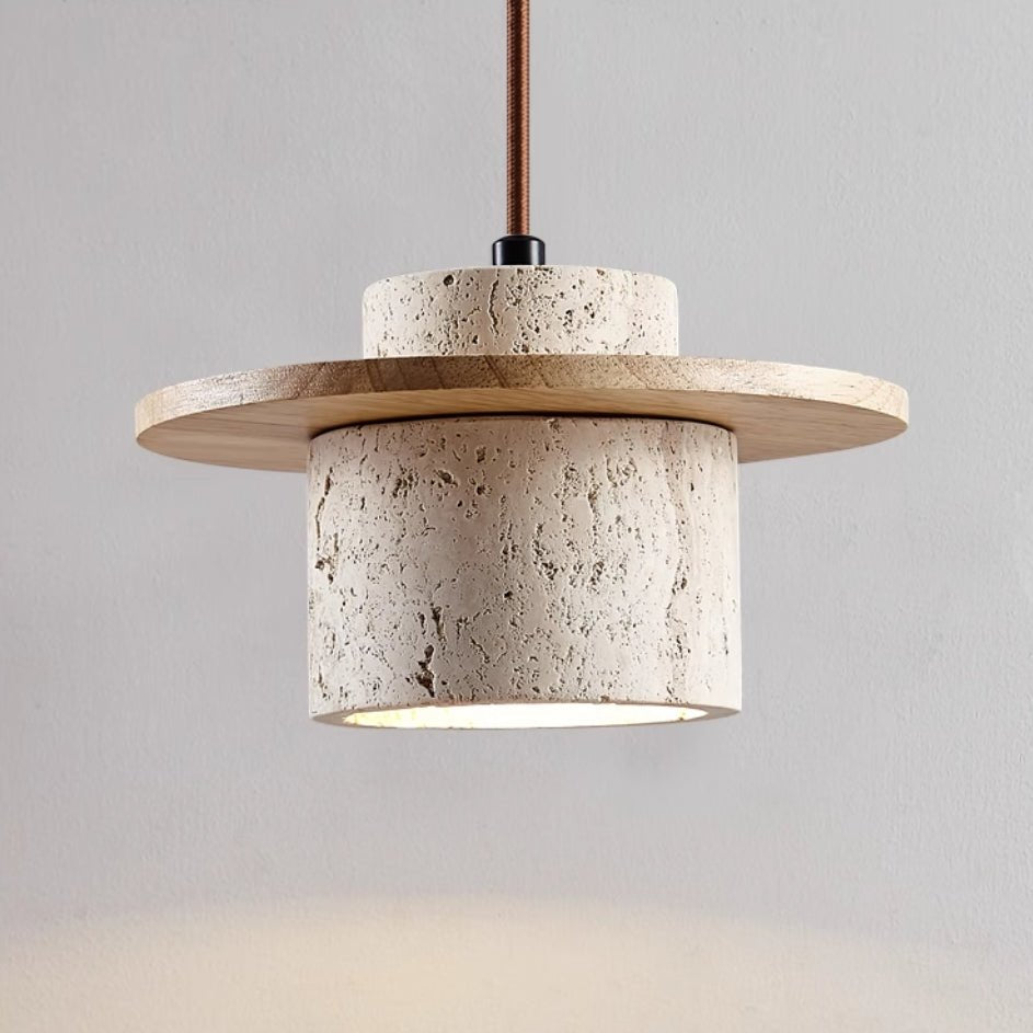 Lampa wisząca z trawertynu dla naturalnego luksusu - StoneGlow