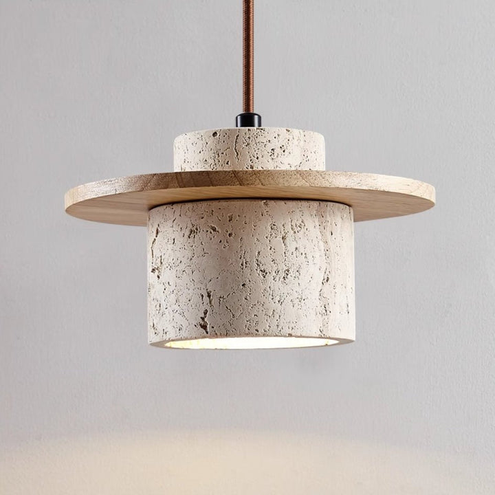 Lampa wisząca z trawertynu dla naturalnego luksusu - StoneGlow