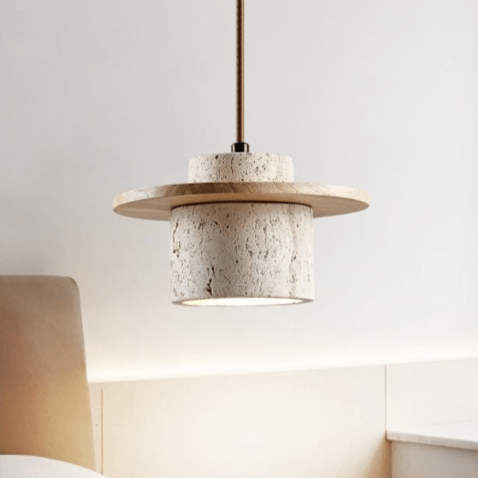 Lampa wisząca z trawertynu dla naturalnego luksusu - StoneGlow