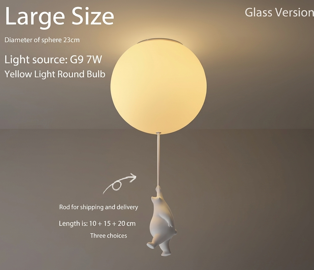Lampa sufitowa dla dzieci z misiem i piłką - CloudBear