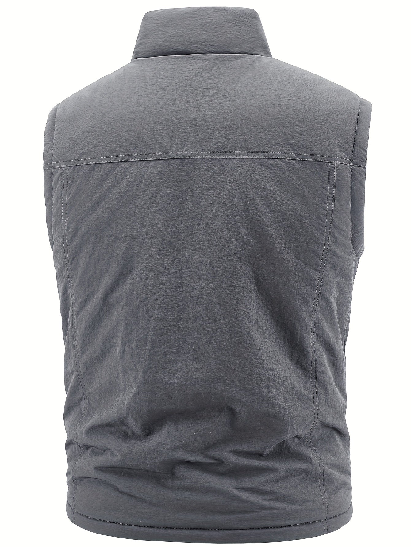 Kamizelka męska z futrzanym wykończeniem i zamkiem błyskawicznym