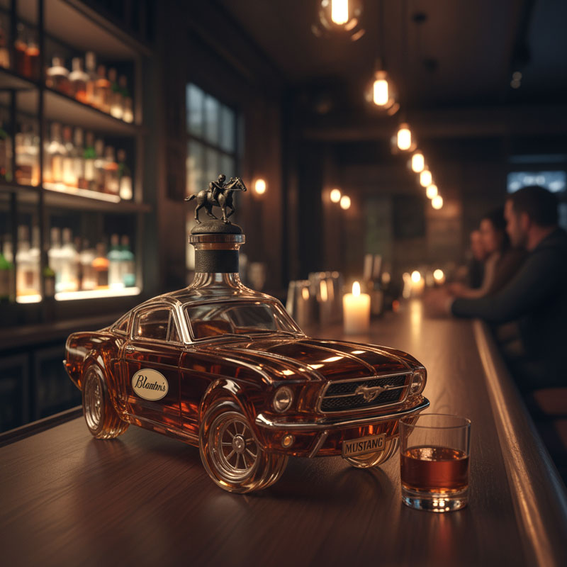 Karafka do whisky w kształcie samochodu Mustang do domowego baru