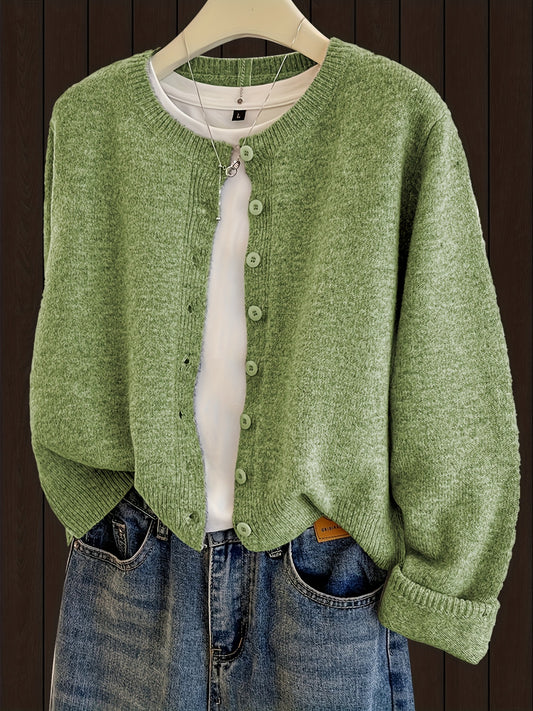 Kardigan damski z listwą guzikową i ściągaczami