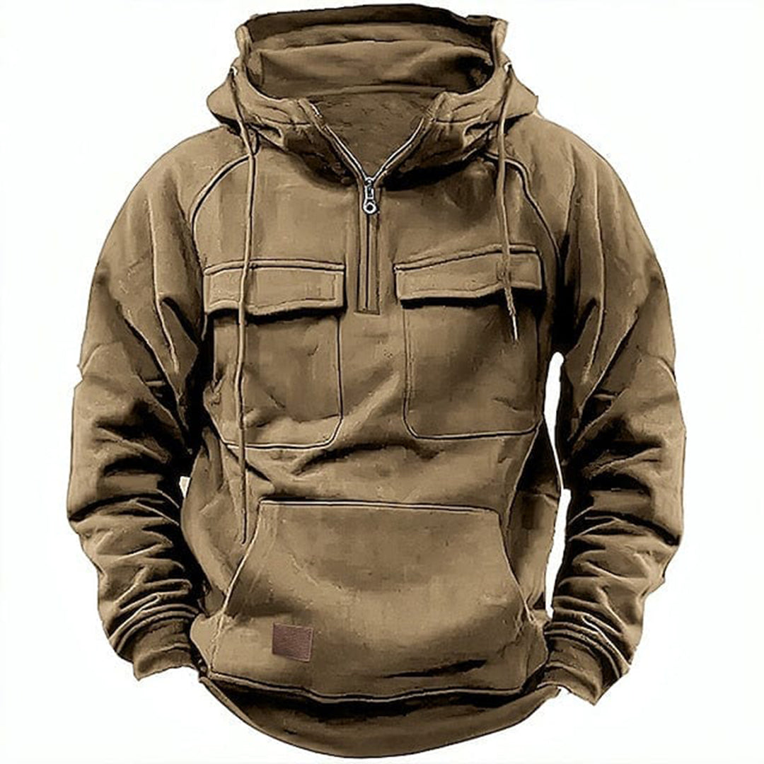 Hoodie Motocyklowy Retro dla Mężczyzn - Surowy Styl Spotyka Codzienny Komfort