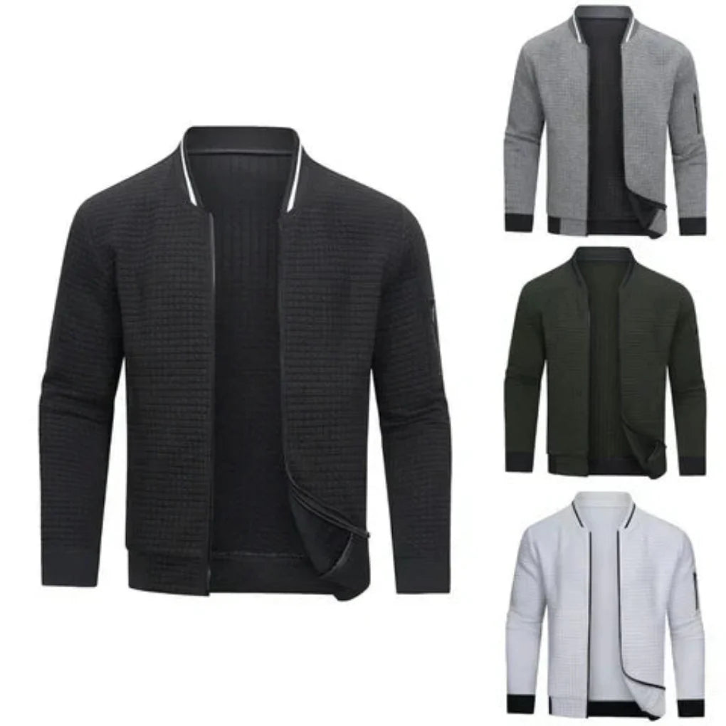 Bluza męska pikowana z zamkiem