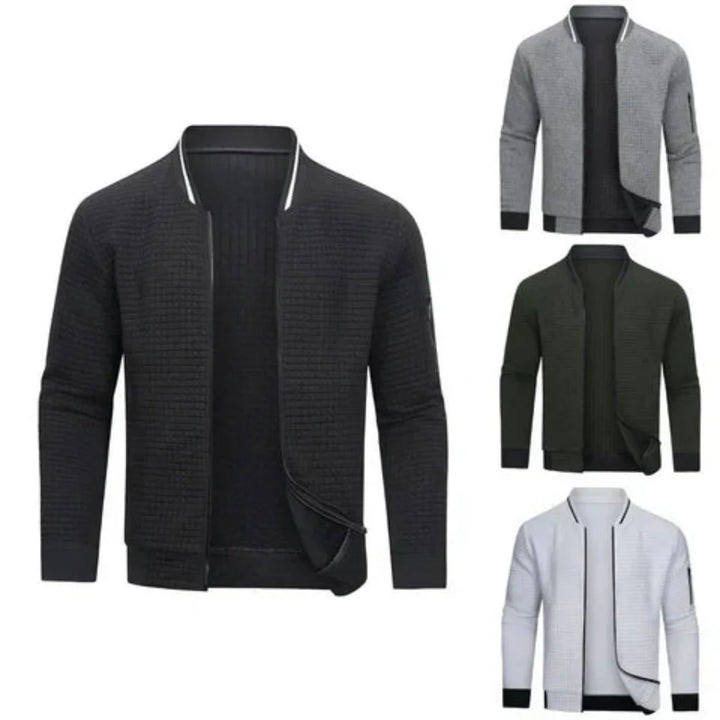 Bluza męska pikowana z zamkiem