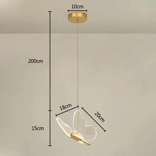 DreamsLight  magiczna lampa wisząca LED w kształcie motyla