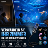 Projektor gwiazd lampka nocna z 10 wymiennymi foliami, zasilany USB