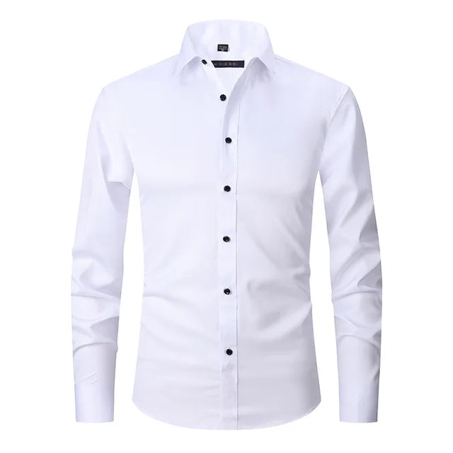 Niegniotąca się elastyczna koszula męska - Noah