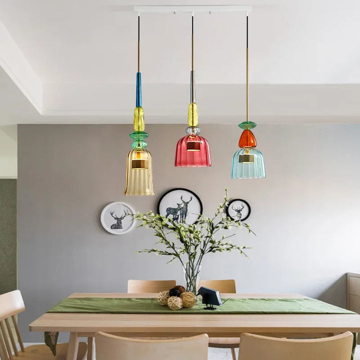 Regulowana kolorowa lampa wisząca