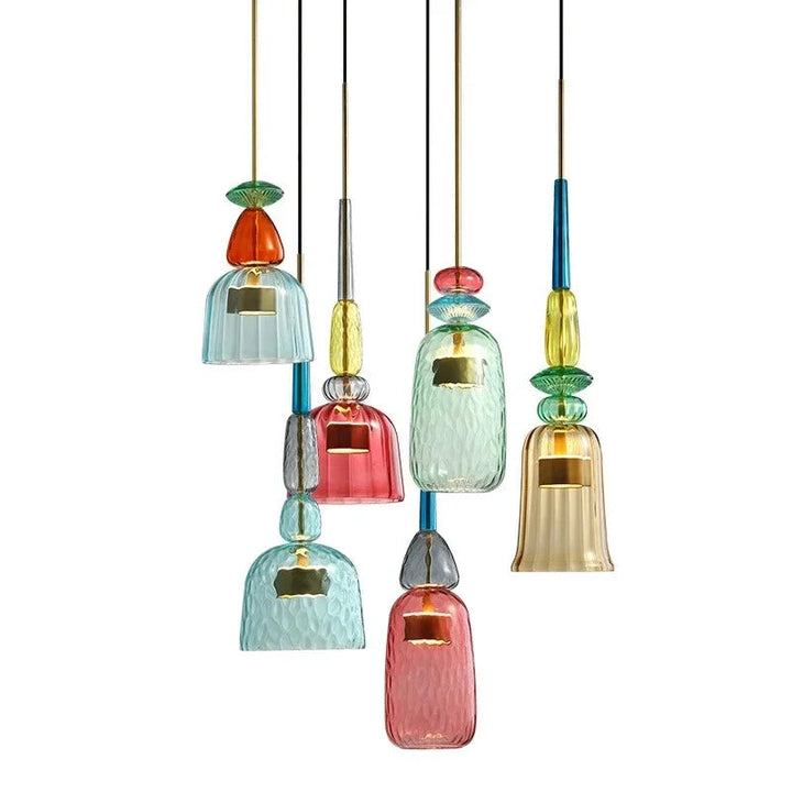Regulowana kolorowa lampa wisząca