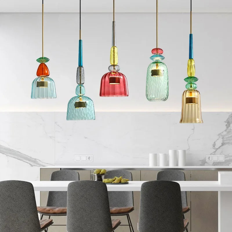 Regulowana kolorowa lampa wisząca