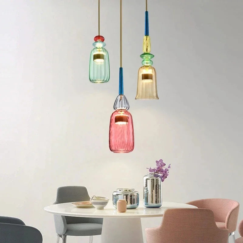 Regulowana kolorowa lampa wisząca