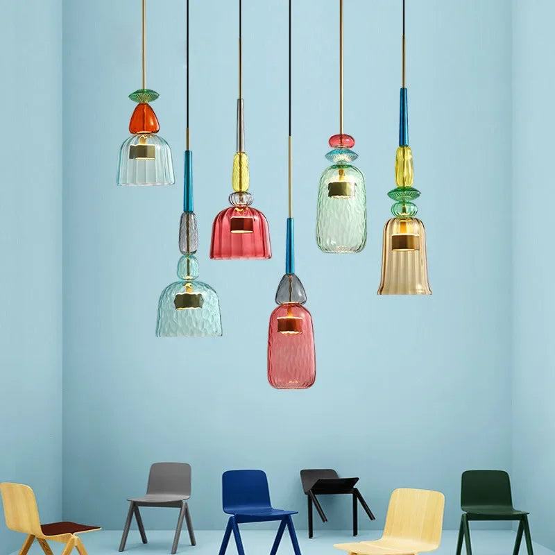 Regulowana kolorowa lampa wisząca