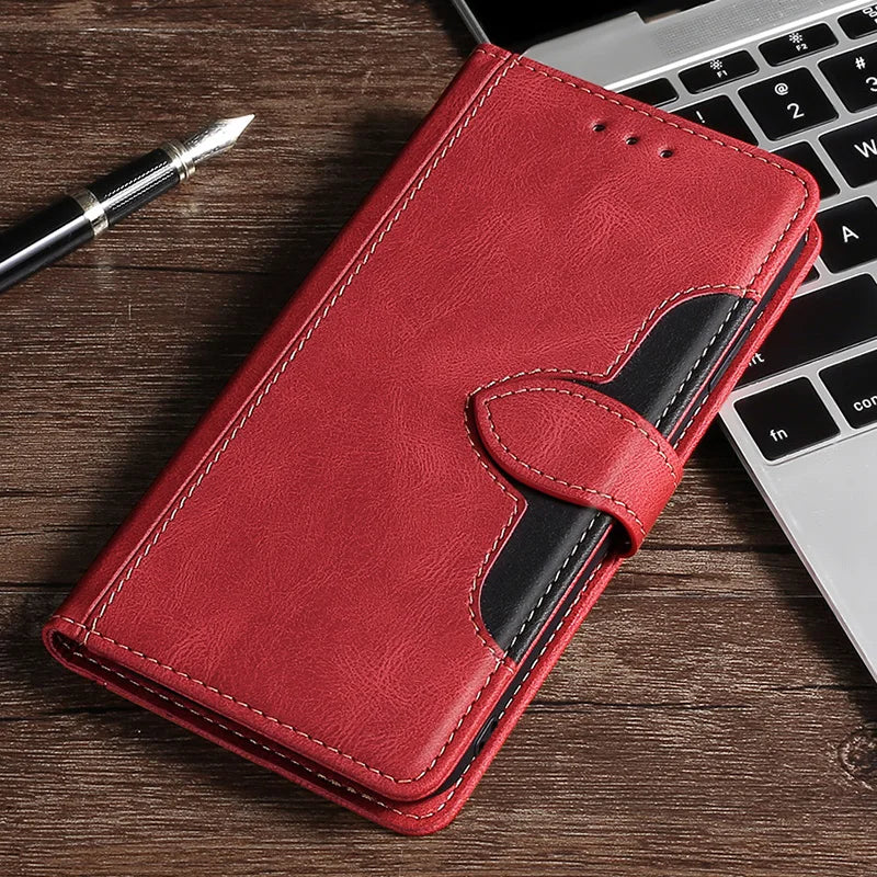 LuxurCase | Magnetyczne Etui ze Skóry na iPhone'a z Portfelem na Karty