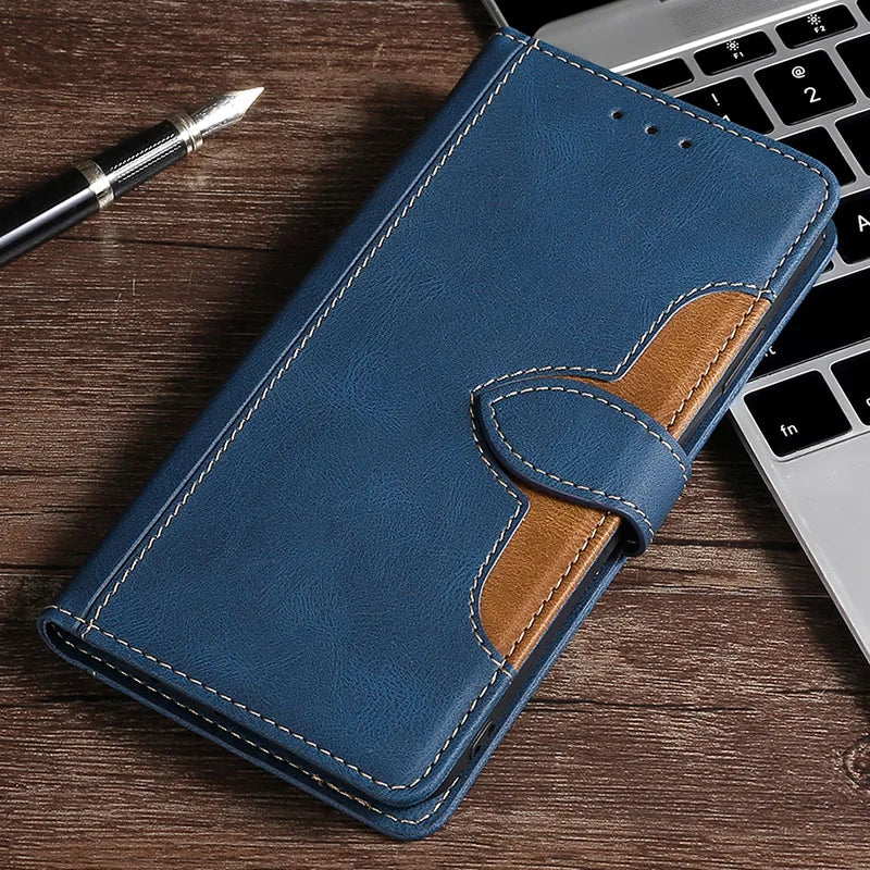 LuxurCase | Magnetyczne Etui ze Skóry na iPhone'a z Portfelem na Karty