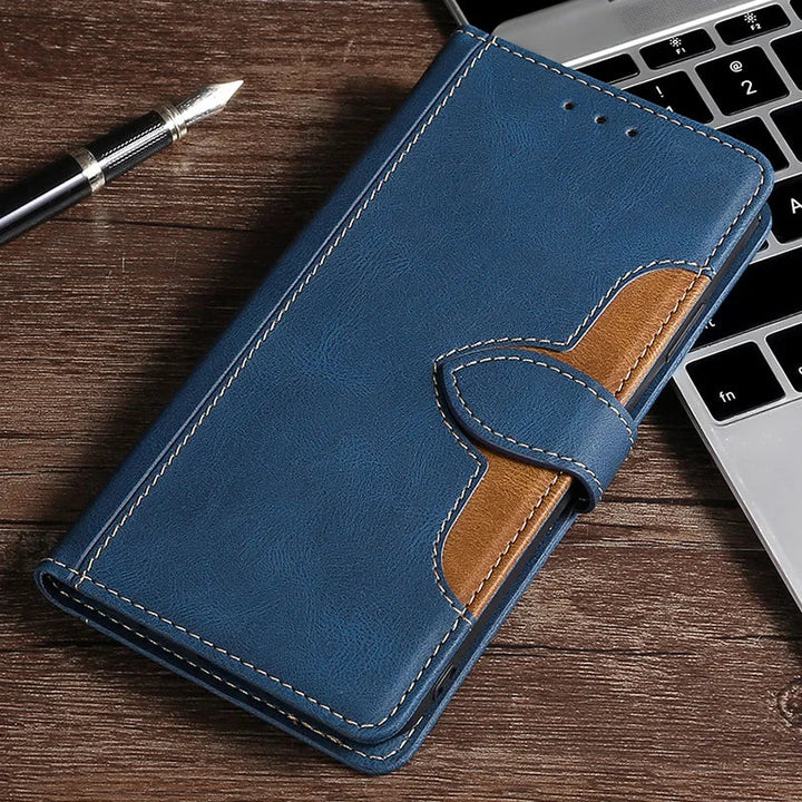 LuxurCase | Magnetyczne Etui ze Skóry na iPhone'a z Portfelem na Karty
