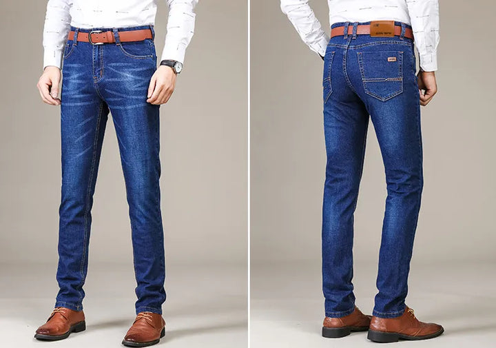 Jeansy | Proste, luźne jeansy ze stretchem