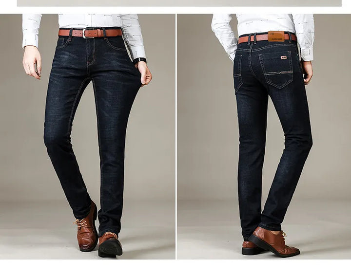 Jeansy | Proste, luźne jeansy ze stretchem