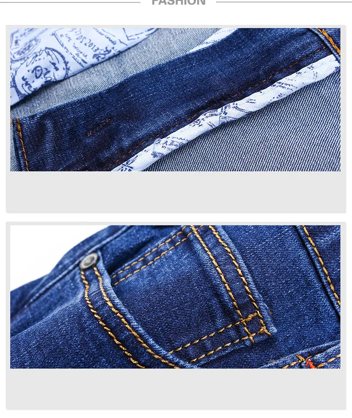 Jeansy | Proste, luźne jeansy ze stretchem