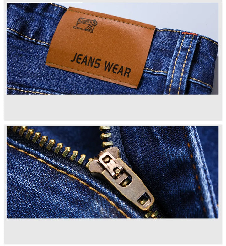 Jeansy | Proste, luźne jeansy ze stretchem