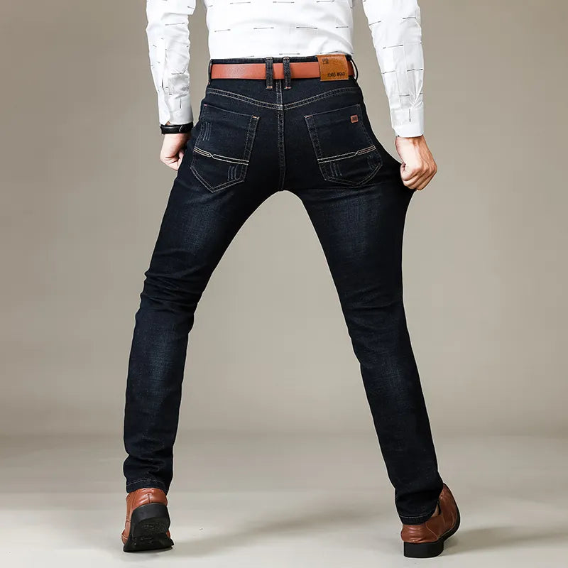 Jeansy | Proste, luźne jeansy ze stretchem